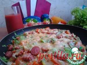Быстрая пицца на сковороде - кулинарный рецепт
