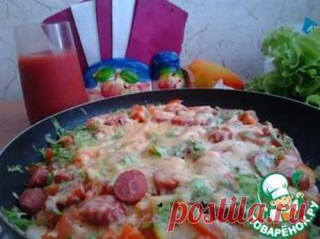 Быстрая пицца на сковороде - кулинарный рецепт