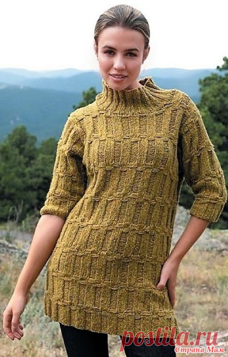 Туника «Bryo». Спицы. Комфортная вязаная туника для зимы легко вяжется и с удовольствием носится.  Размеры:  Окружность груди – 101.5 (110.5, 119.5, 128.5, 137, 147.5, 156, 165, 174) см,