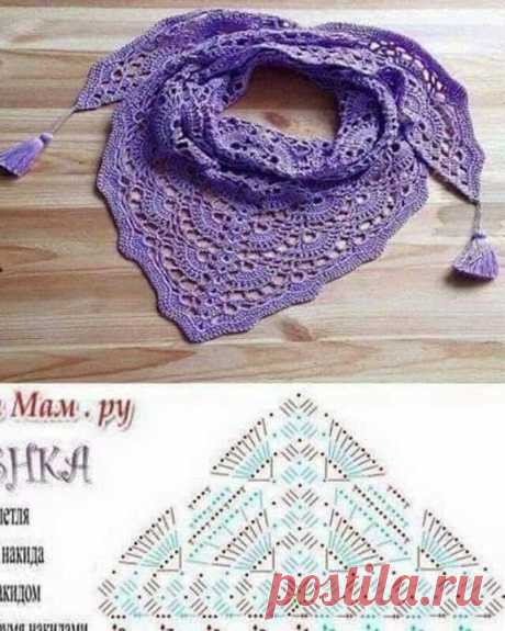 Схемы для шалей. Крючок.