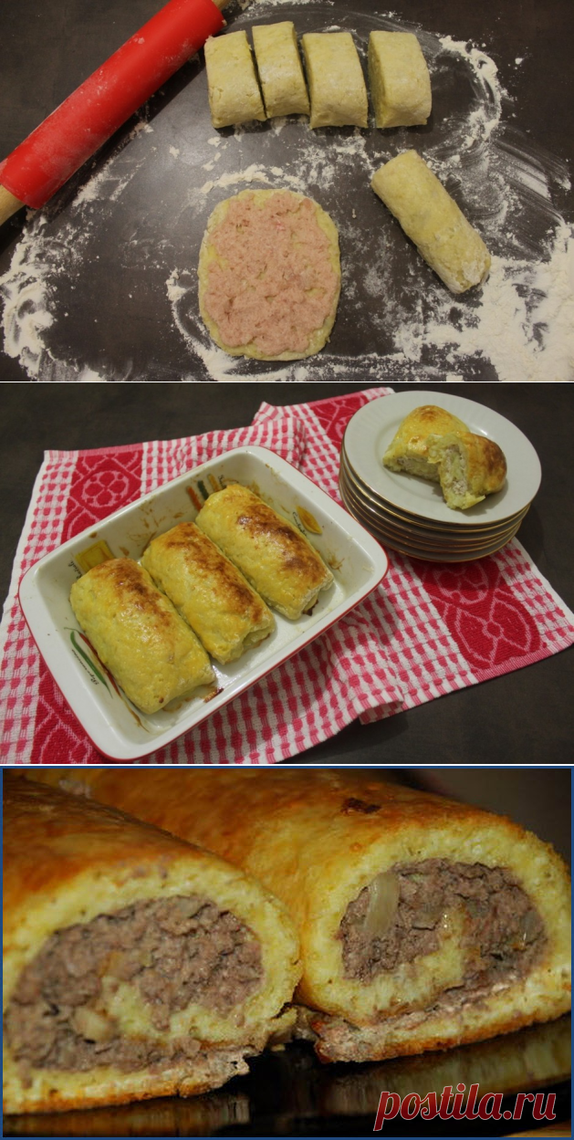 Интересный рецепт! Картофельные рулетики с куриным фаршем | Вкусные рецепты