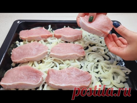 Положить мясо на лук, за 10 минут получится вкусный ужин # 540