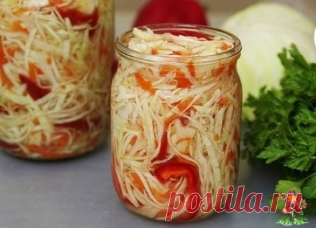 Маринoванная быстрая капуста.