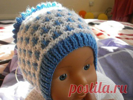 Вязаные шапочки для новорожденных: как связать детские шапки спицами