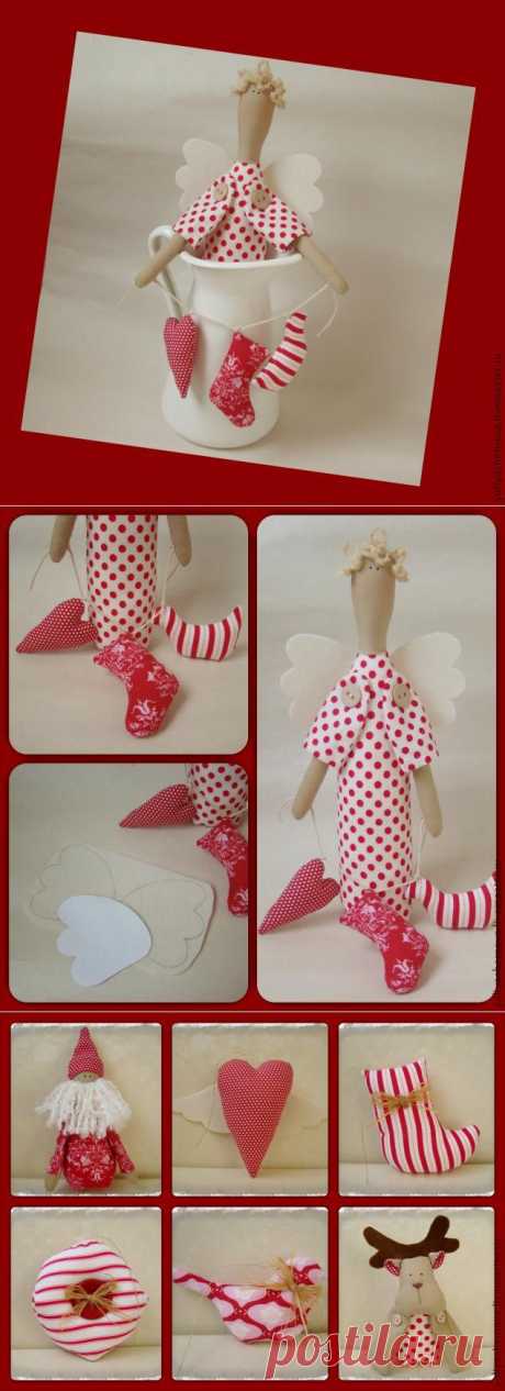 АНГЕЛ РОЖДЕСТВА Игрушка в стиле Tilda (мастер-класс) -Ярмарка Мастеров_handmade
