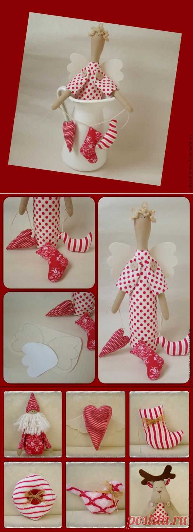 АНГЕЛ РОЖДЕСТВА Игрушка в стиле Tilda (мастер-класс) -Ярмарка Мастеров_handmade