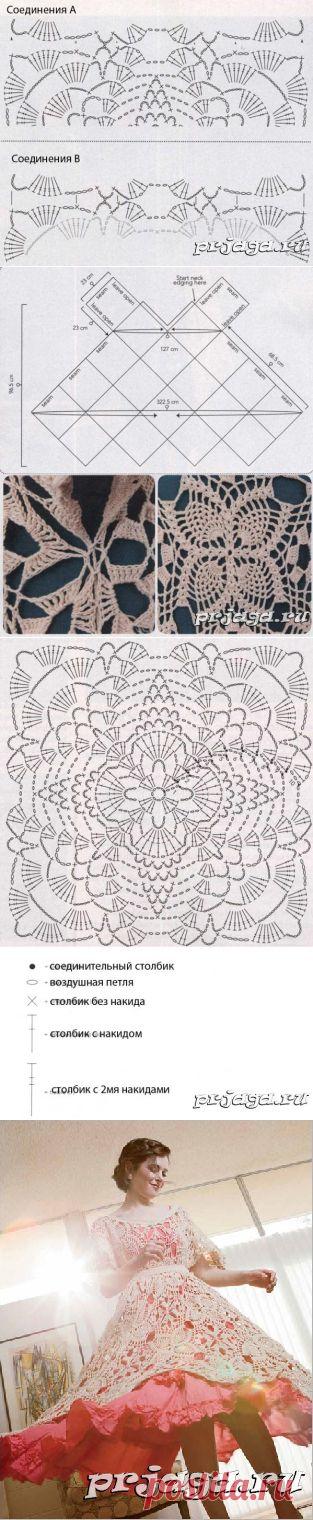 Волшебное платье крючком