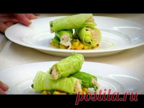 Крабовые рулетики с сальсой из манго - рецепт от Гордона Рамзи