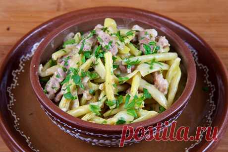 Чулама из стручковой фасоли в белом соусе - Блюда из овощей