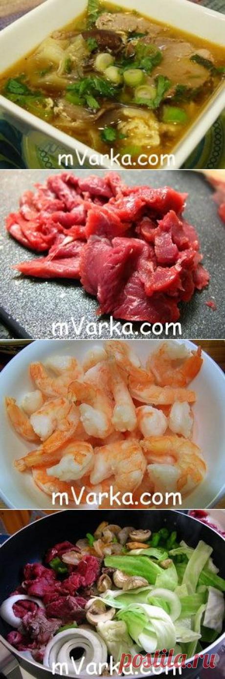 Мясо, тушеное с креветками и овощами в мультиварке