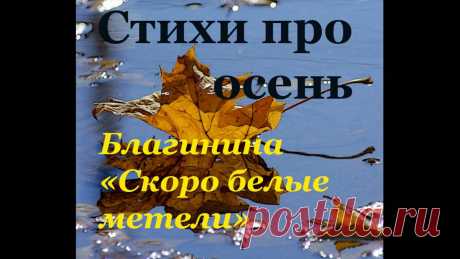 Стихотворения про осень. Благинина. Скоро белые метели - YouTube
