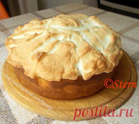 Пирог с лимонным кремом и белковым куполом «Морозко»