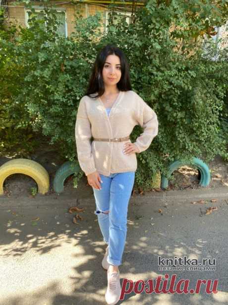 Модный короткий кардиган спицами Комфорт. Работа Анаит, Вязание для женщин