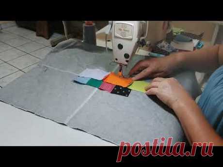 LINDO TAPETE FEITO COM RETALHOS VARIADOS 😍