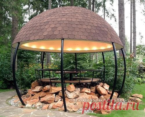Красивые и необычные беседки для дачи.
