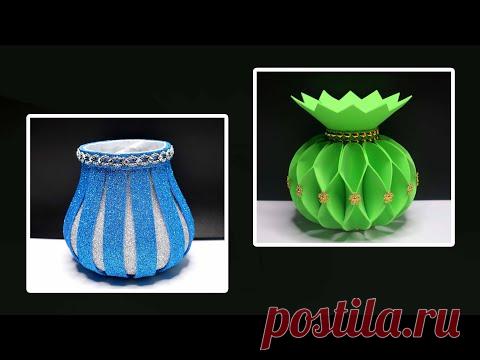 2 Ide Kreatif Vas Bunga dari Botol Plastik Bekas ! | Plastic Bottle Flower Vase DIY Ideas