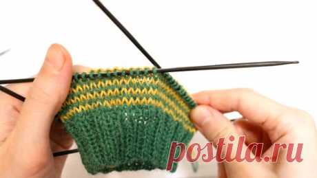 Носки методом Хеликс чулочными спицами