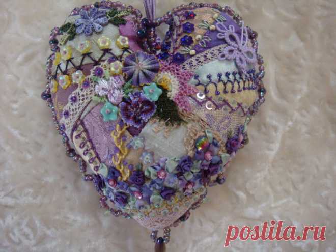 Сочетание техники «крейзи квилт» и вышивки в потрясающих работах мастеров - Ярмарка Мастеров - ручная работа, handmade