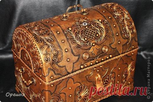 СУНДУК из картона Пейп- арт.