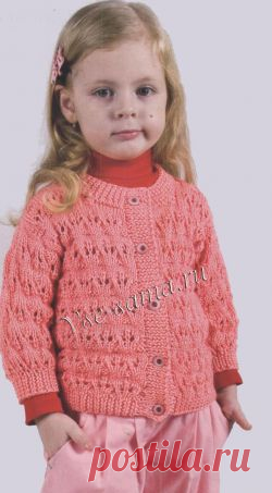 Ажурная кофточка для девочки. Описание, схема и выкройка