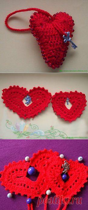 С днем влюбленных | Стильное вязание: аксессуары крючком