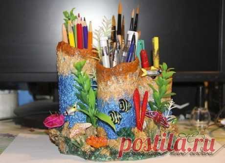 Подставка под карандаши и ручки Коралловый риф