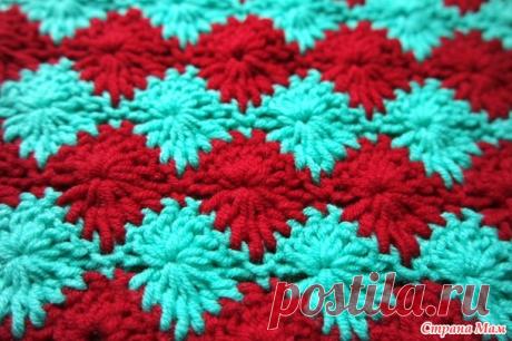 Двухцветный плед. МК - Вязание - Страна Мам