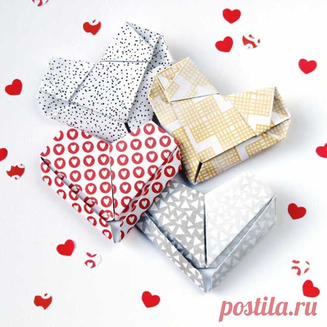 Как сделать валентинку из бумаги в технике оригами