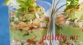Легкий салат веррин с креветками и морскими водорослями — Фактор Вкуса