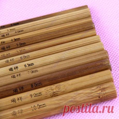 Бесплатная доставка новый 12 шт. карбонизации бамбука крючки вязальные спицы переплетения ремесло 3 10 мм Y106, принадлежащий категории Рукоделие и относящийся к Дом и  на сайте AliExpress.com | Alibaba Group