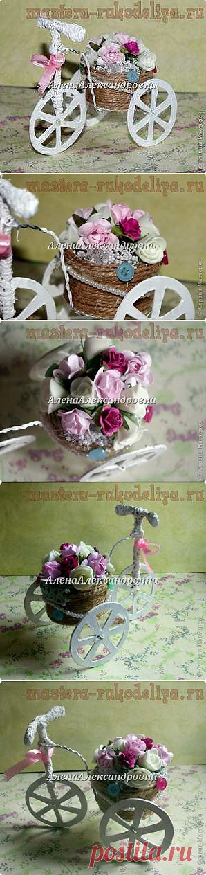 Мастера рукоделия - рукоделие для дома. Бесплатные мастер-классы, фото и видео уроки - Мастер-класс по скрапбукингу: Цветочный велосипед