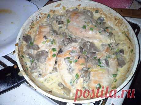 Куриные грудки с грибным соусом от Джулии Чайлд (полный восторг!!!).