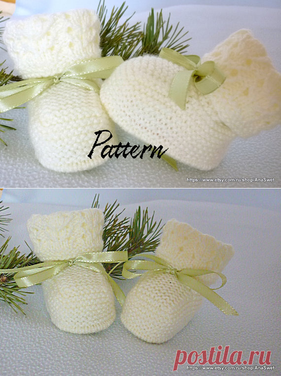 Knitted baby pattern PDFbaby booties knitted baby shoes in