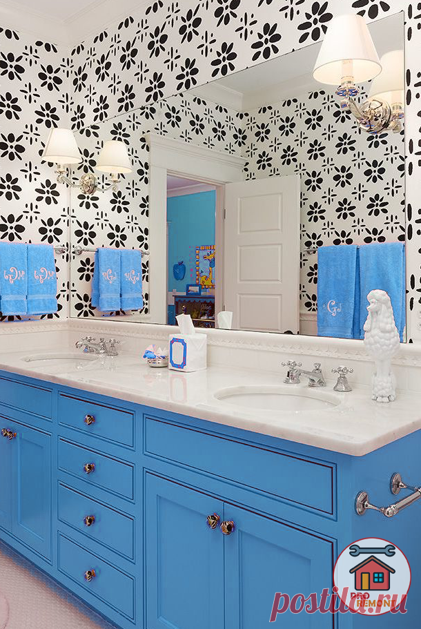 Отделка ванной комнаты обоями. Почему обои лучше кафельной плитки