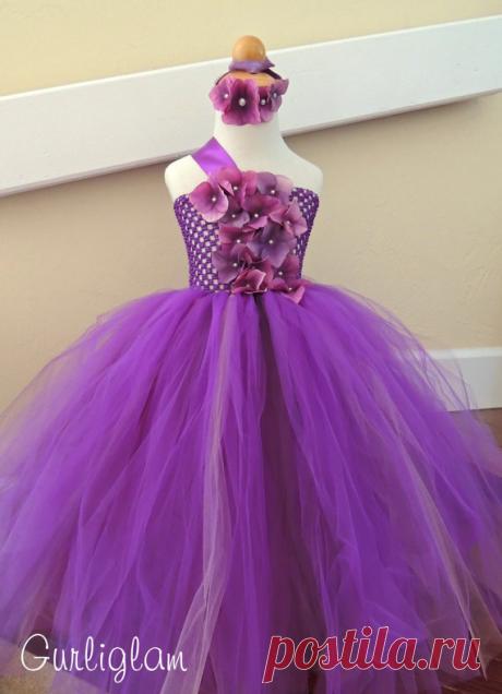 dress simple Picture - More Detailed Picture about 2015 Girls Prom Dresses Ball Gown Vintage Purple One Shoulder Flower Girl Dresses with Handmade Flowers Floor Length Tulle HTZ14 Picture in Flower Girl Dresses from Ido bridal | Aliexpress.com | Alibaba Group