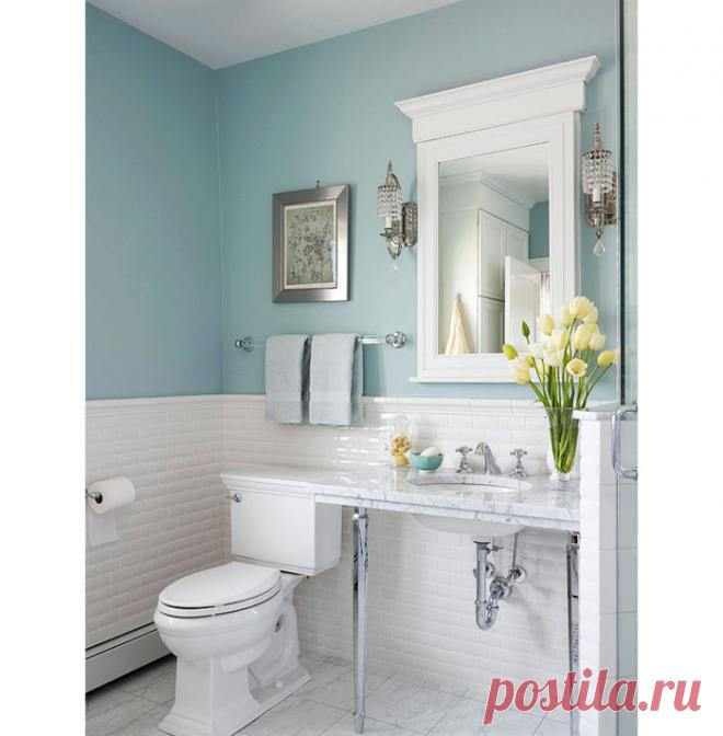 Как покрасить стены в крошечном туалете: 10 идей