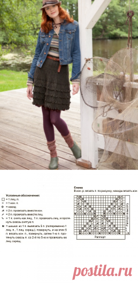 Юбка: схема вязания, подробная инструкция, описание на сайте «Люди вяжут»