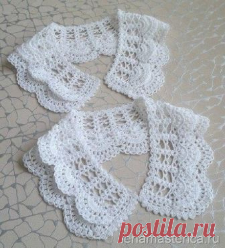Вяжем ажурные воротнички