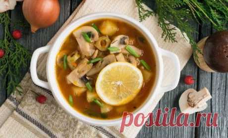 Солянка с грибами и картошкой 





Сытную и вкусную солянку можно приготовить не только с мясом и колбасой, но и с грибами. Для красивого цвета добавляем в суп обжаренные овощи, томатную пасту, а для особенного аромата свежие пет…