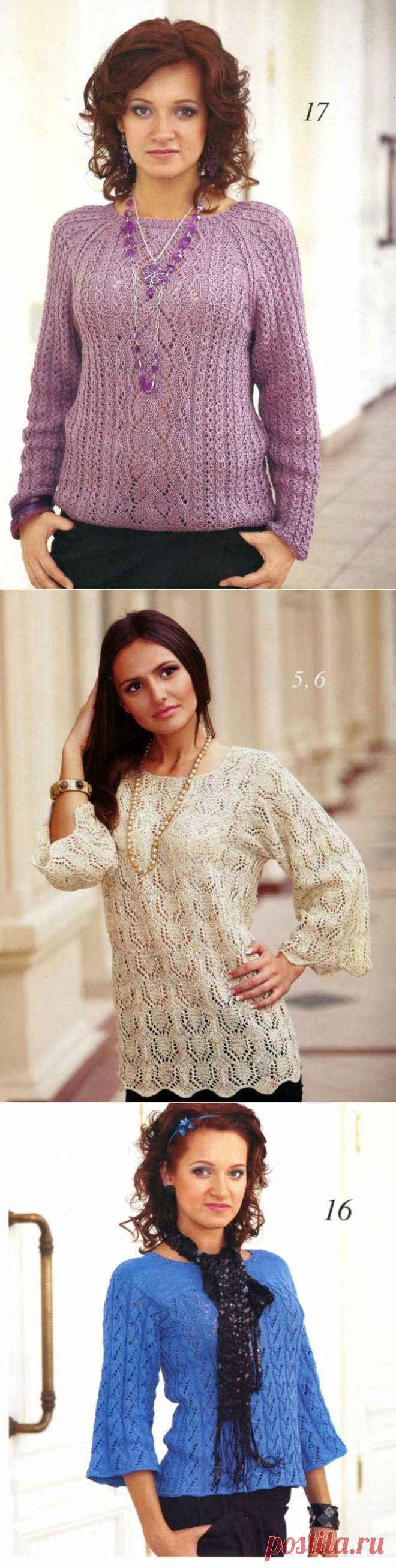 Вязание. Ажурные женственные кофточки