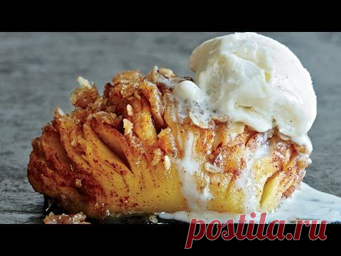 Запеченные яблоки с корицей и овсяными хлопьями - отличный десерт на скорую руку | Четыре вкуса