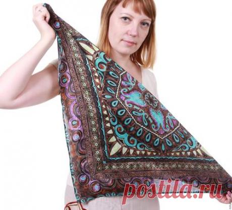 Купить Шейный платок &quot; Шоколад и бирюза&quot; - коричневый, шоколад и бирюза, шоколадный и бирюзовый, шоколад