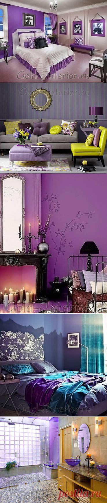 Волшебный и уникальный фиолетовый цвет в интерьере