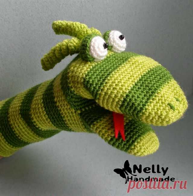Змейка. Игрушка-варежка. Описание | Nelly Handmade | Bloglovin’