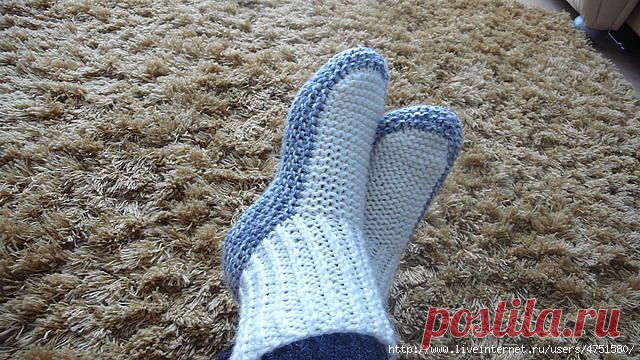 Носочки вязаные на пяти спицах | Умелые ручки