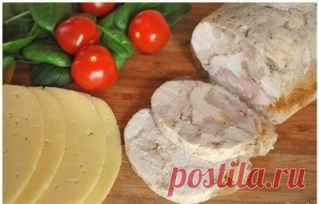 ВЫСОКОБЕЛКОВЫЙ КУРИНЫЙ РУЛЕТ - отличная замена колбасе!.