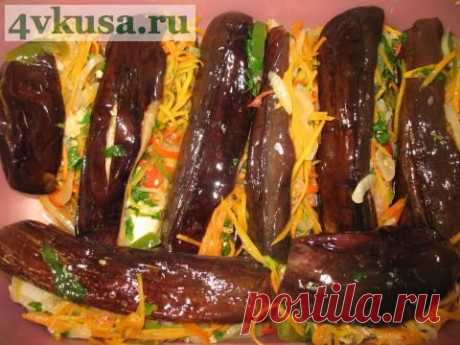 Баклажаны фаршированные овощами. | 4vkusa.ru