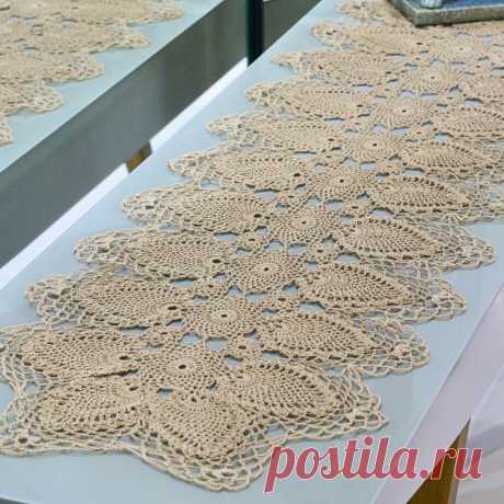 Бежевая салфетка крючком. Выкройка и схемы – Paradosik Handmade - вязание для начинающих и профессионалов