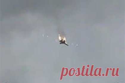 Появилось видео падения в море и взрыва военного самолета в Севастополе. Очевидцы сняли на видео момент падения в море и последующего взрыва военного самолета в Севастополе. На кадрах видео падающее вниз воздушное судно. Рядом с ним летят обломки. Сам самолет в момент падения охвачен огнем. В конце ролика самолет падает в воду и взрывается.