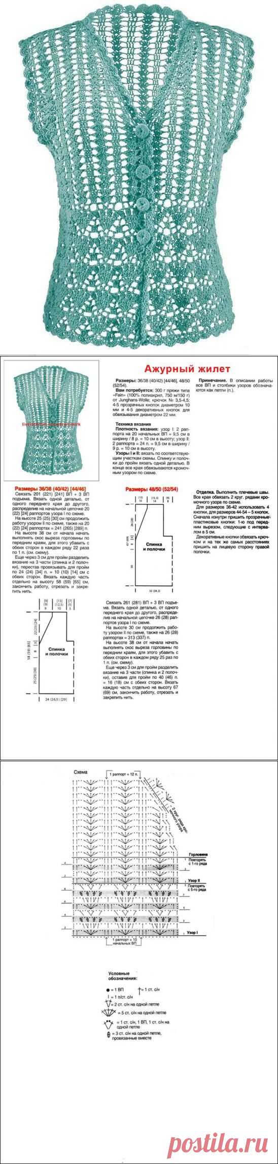 Жилет вязаный крючком схемы. Ажурный жилет крючком схемы | Laboratory household